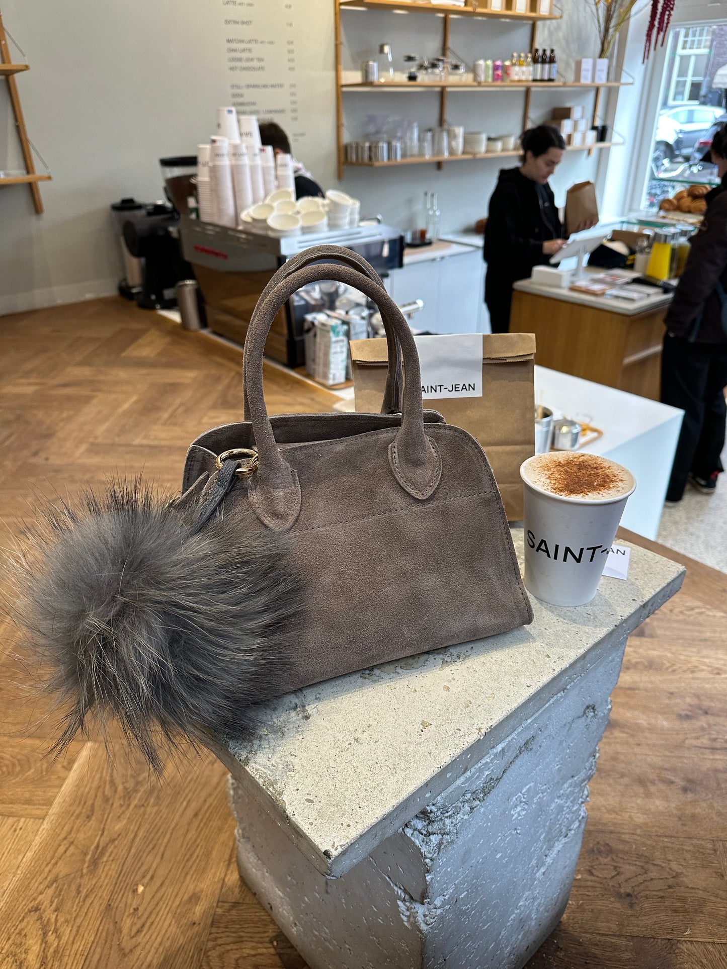 Fluffy bag charm