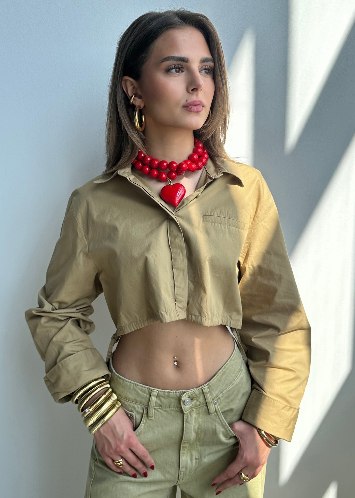 Alexia ketting - rood / hart