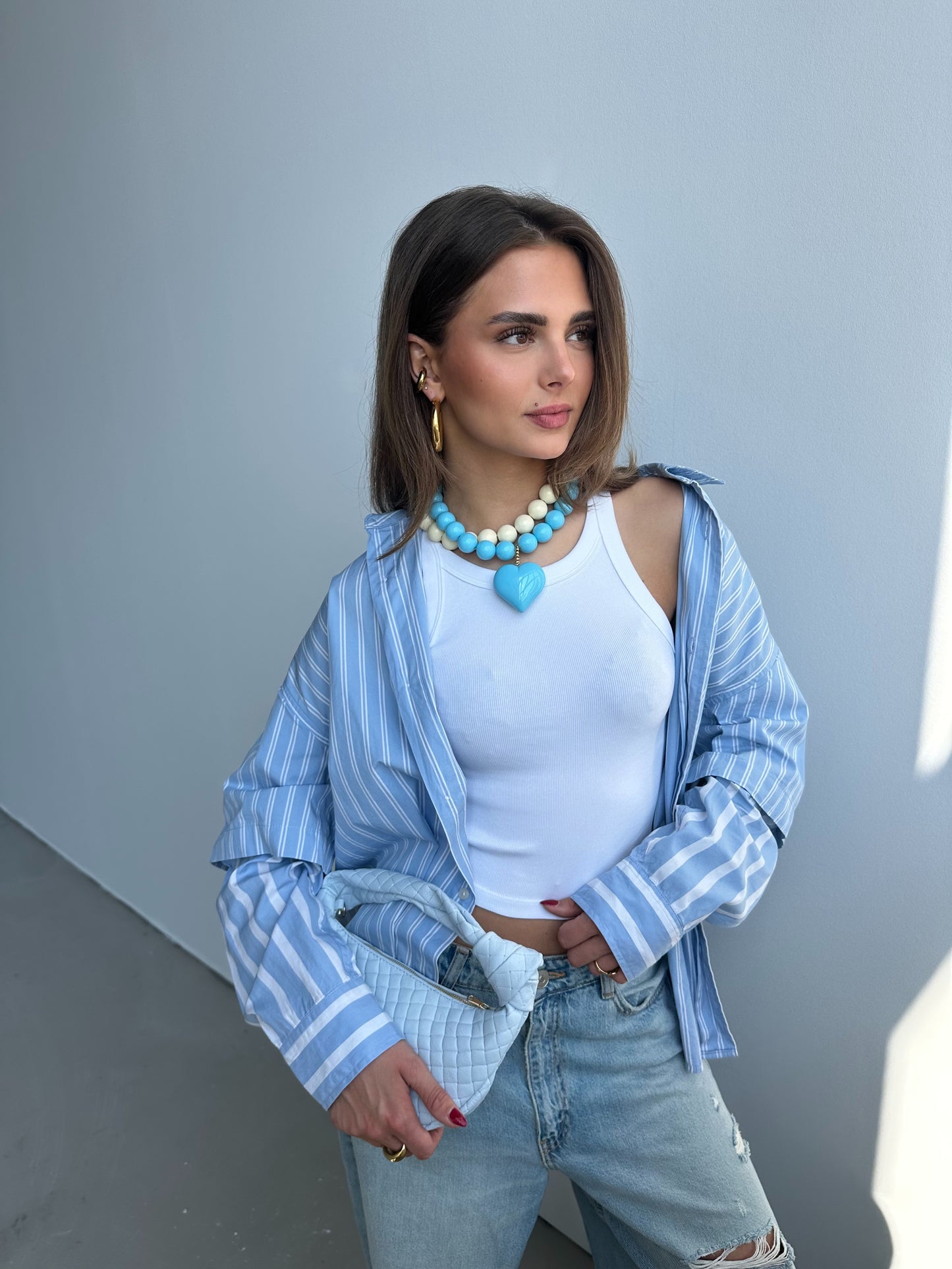 Alexia ketting - blauw / hart