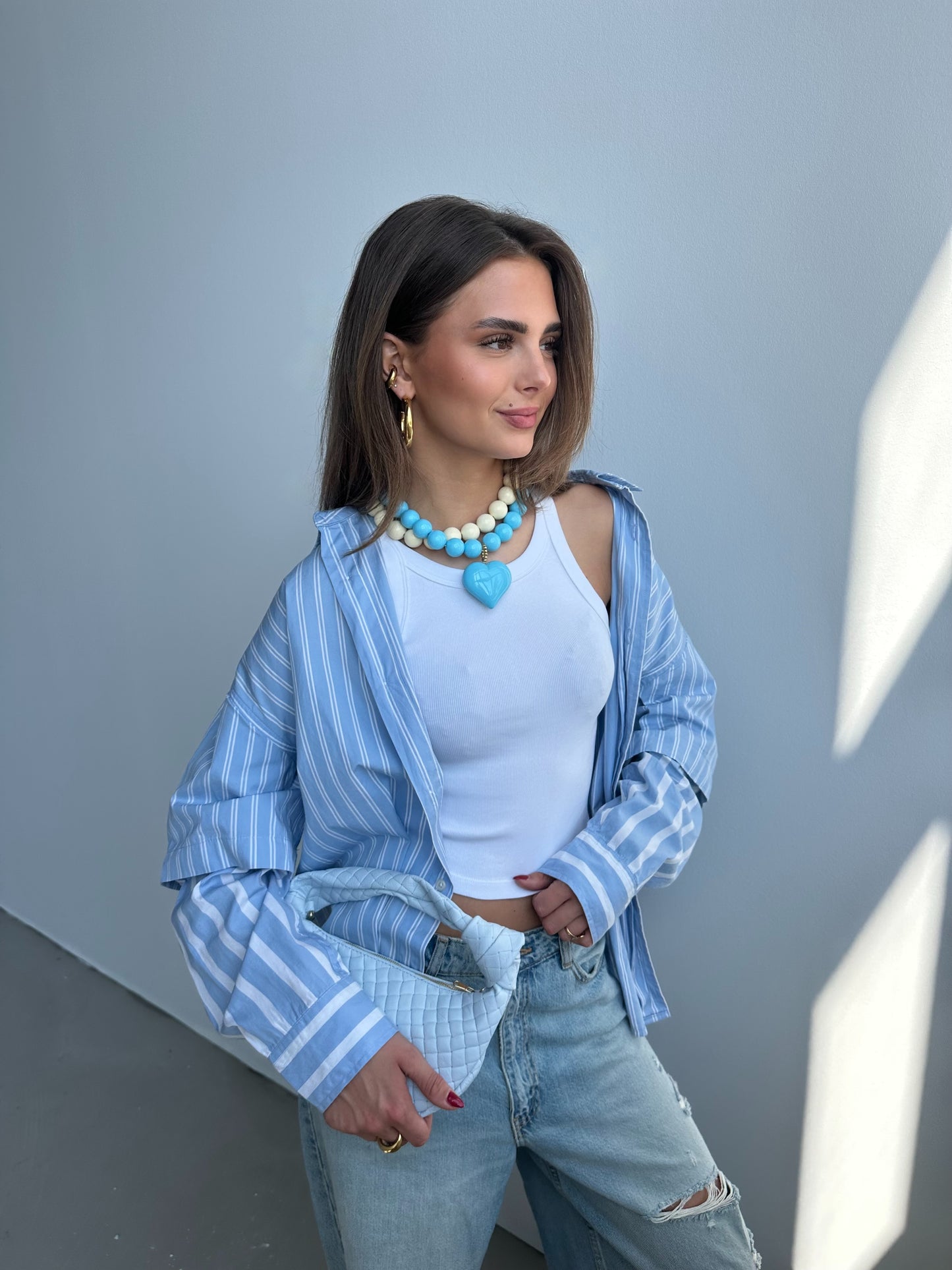 Alexia ketting - blauw / hart