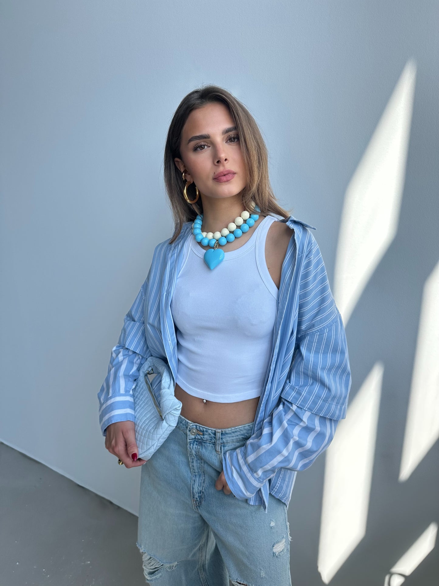 Alexia ketting - blauw / hart