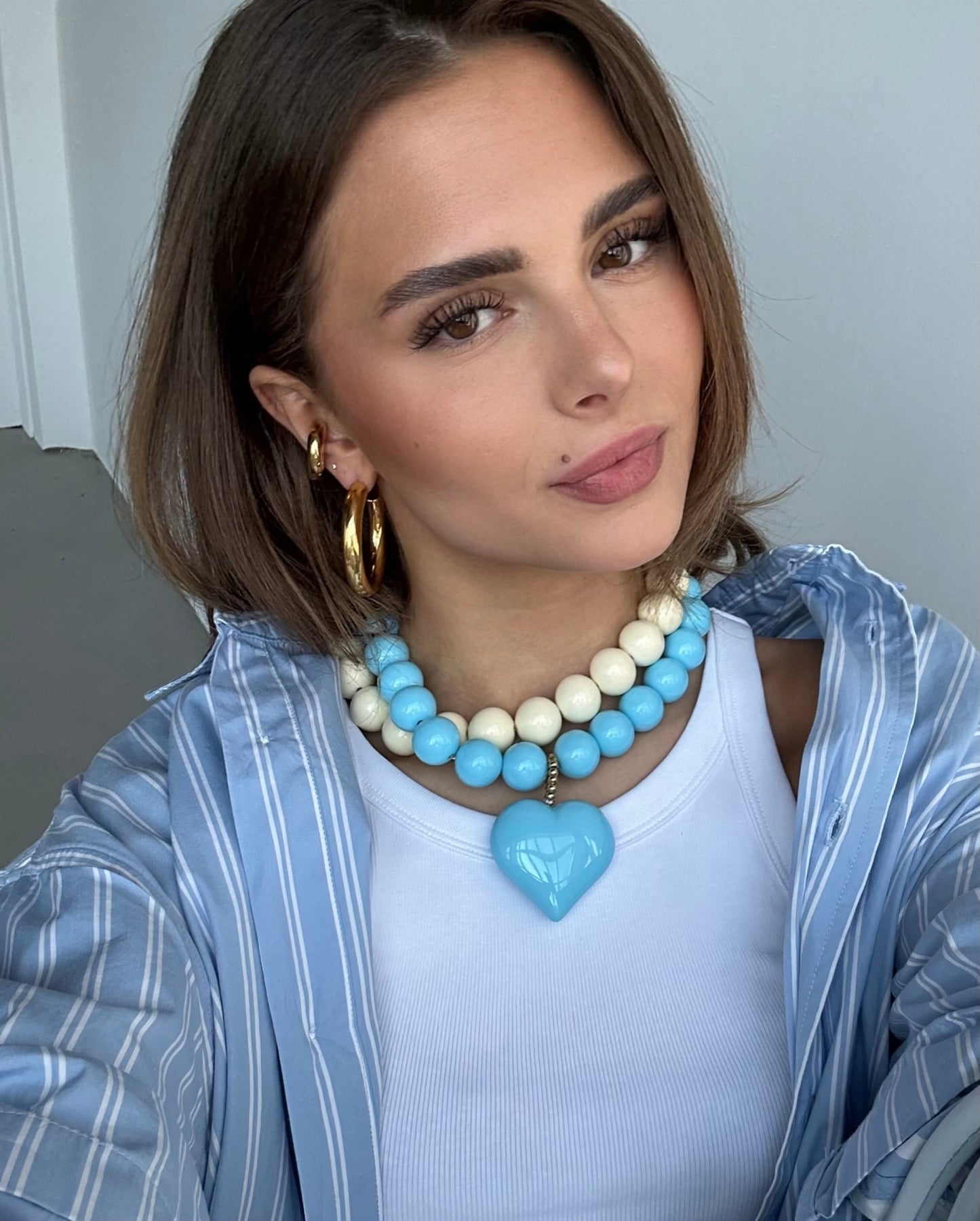 Alexia ketting - blauw / hart