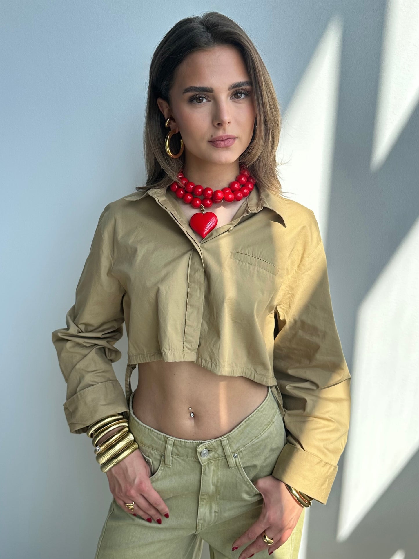 Alexia ketting - rood / hart