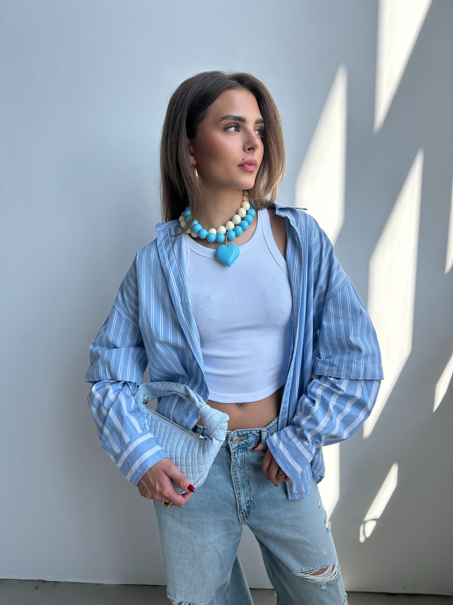 Alexia ketting - blauw / hart