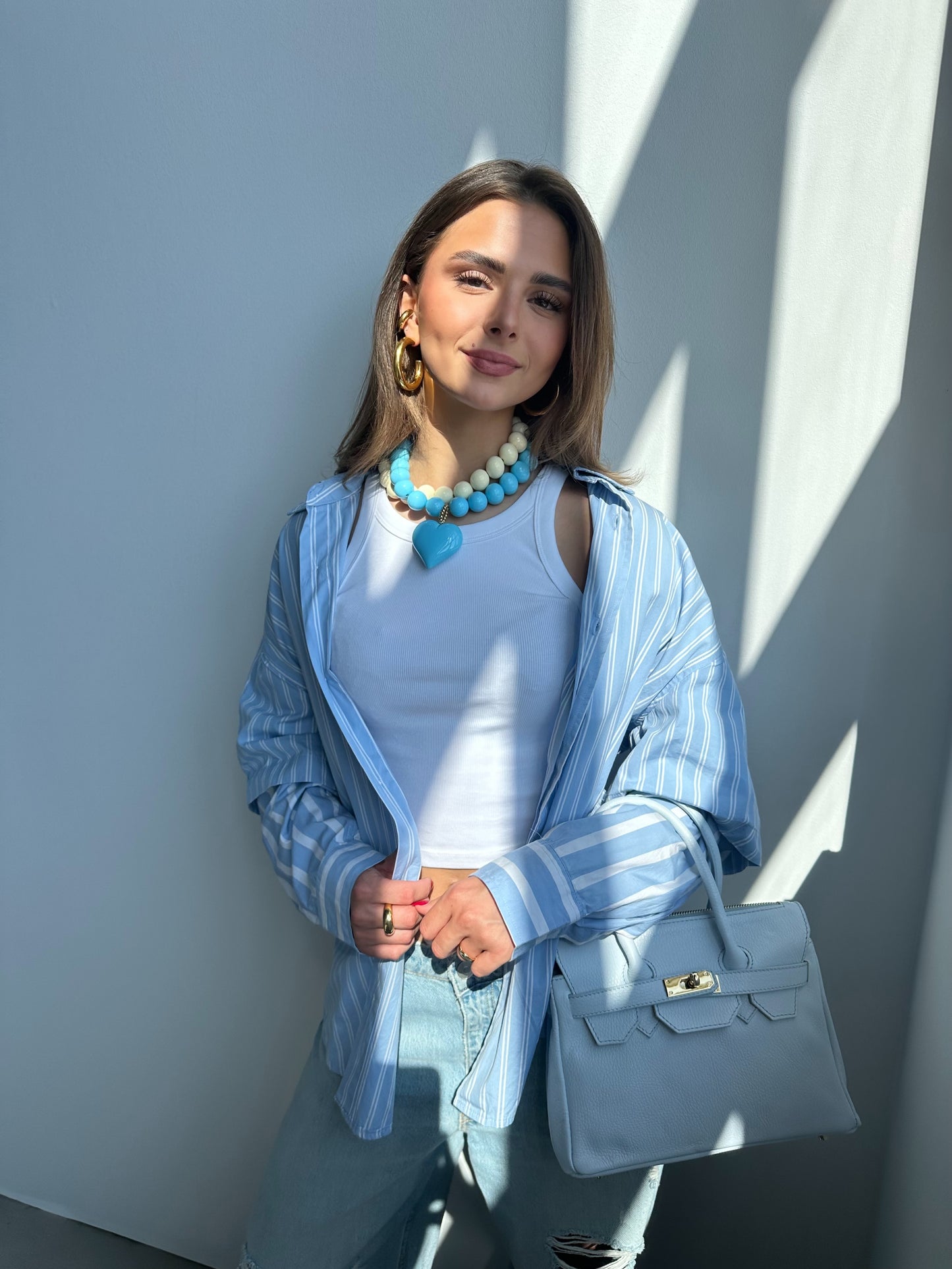 Alexia ketting - blauw / hart
