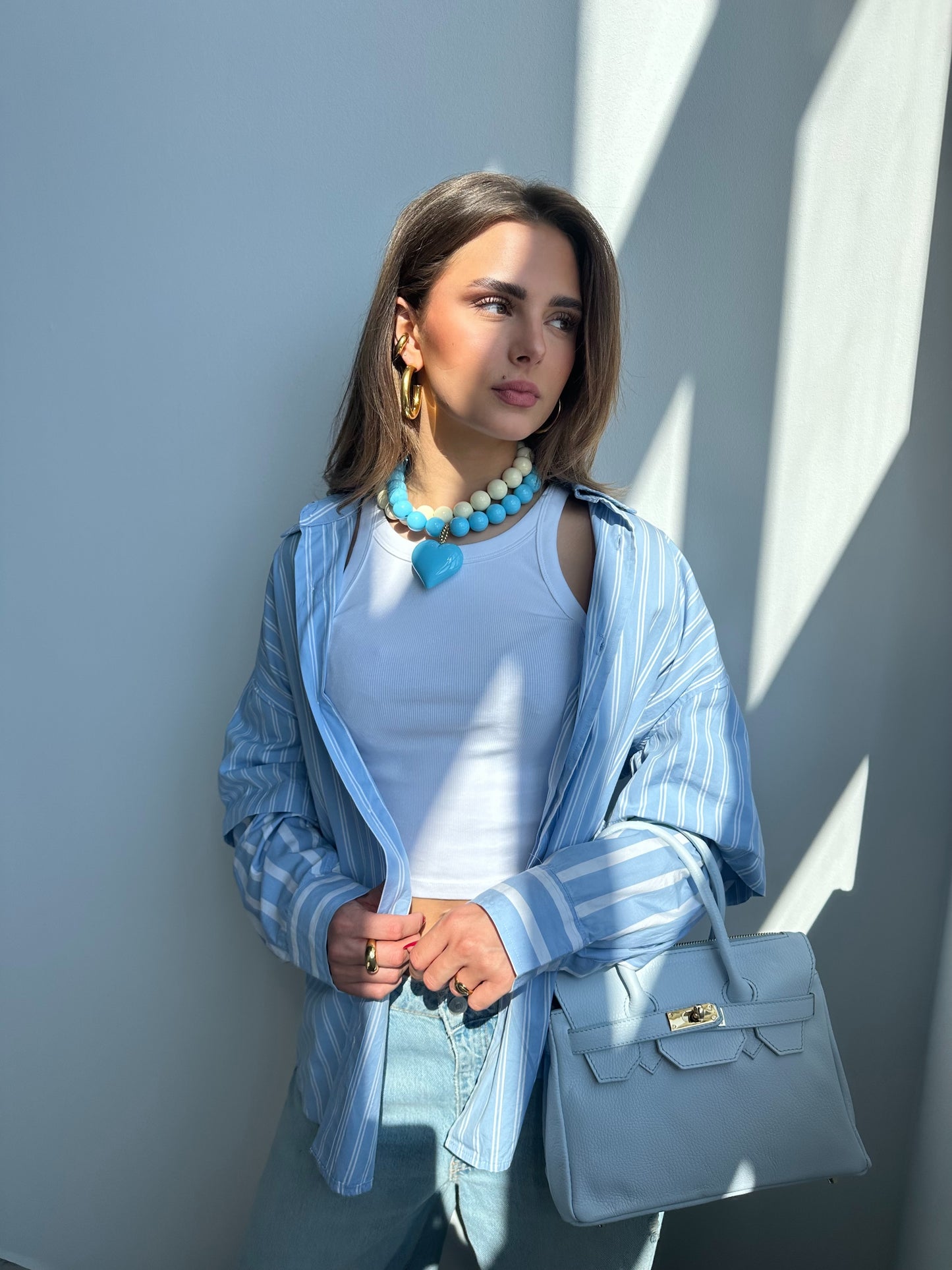 Alexia ketting - blauw / hart