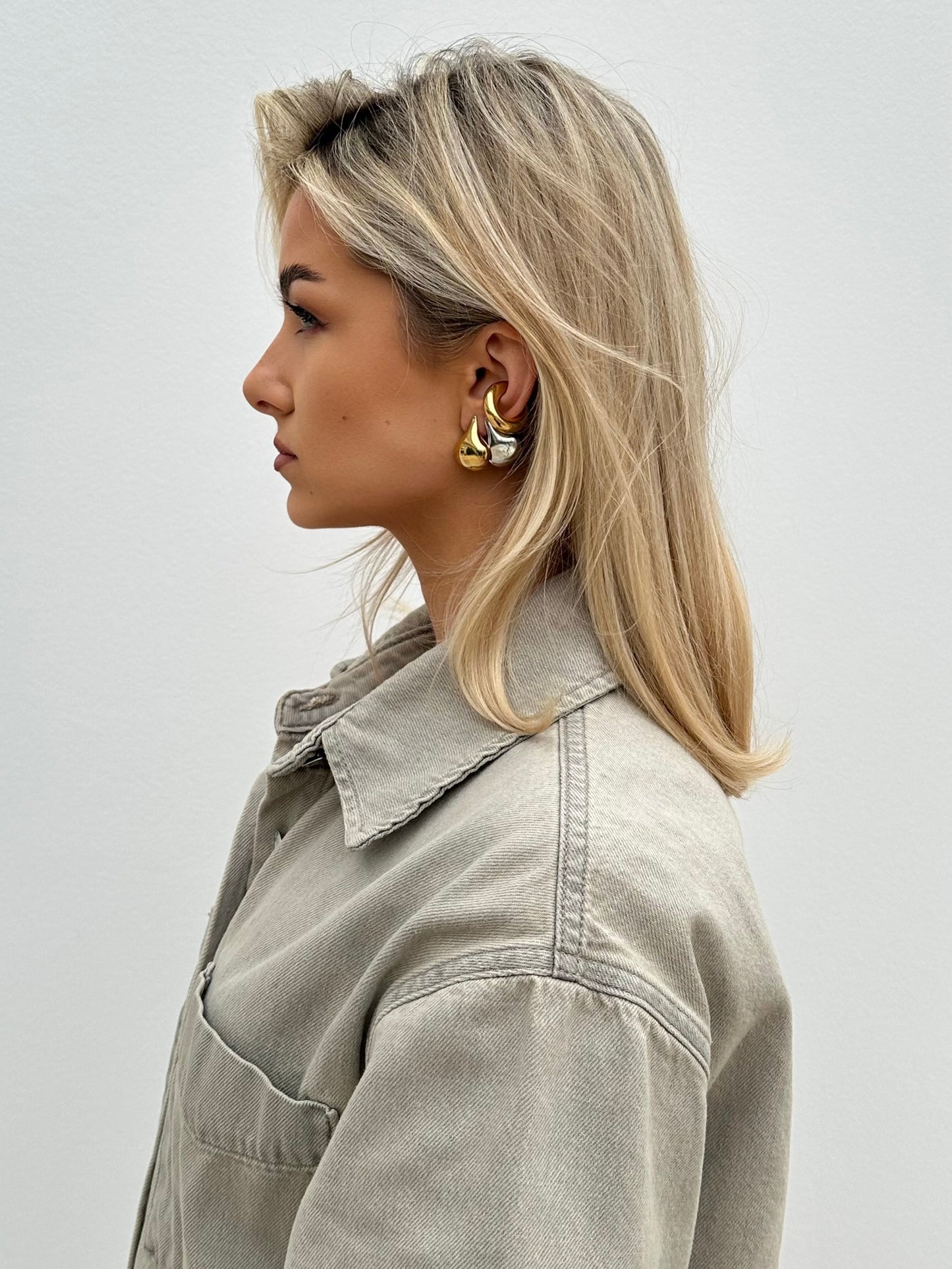 Bowie oorbel - zilver