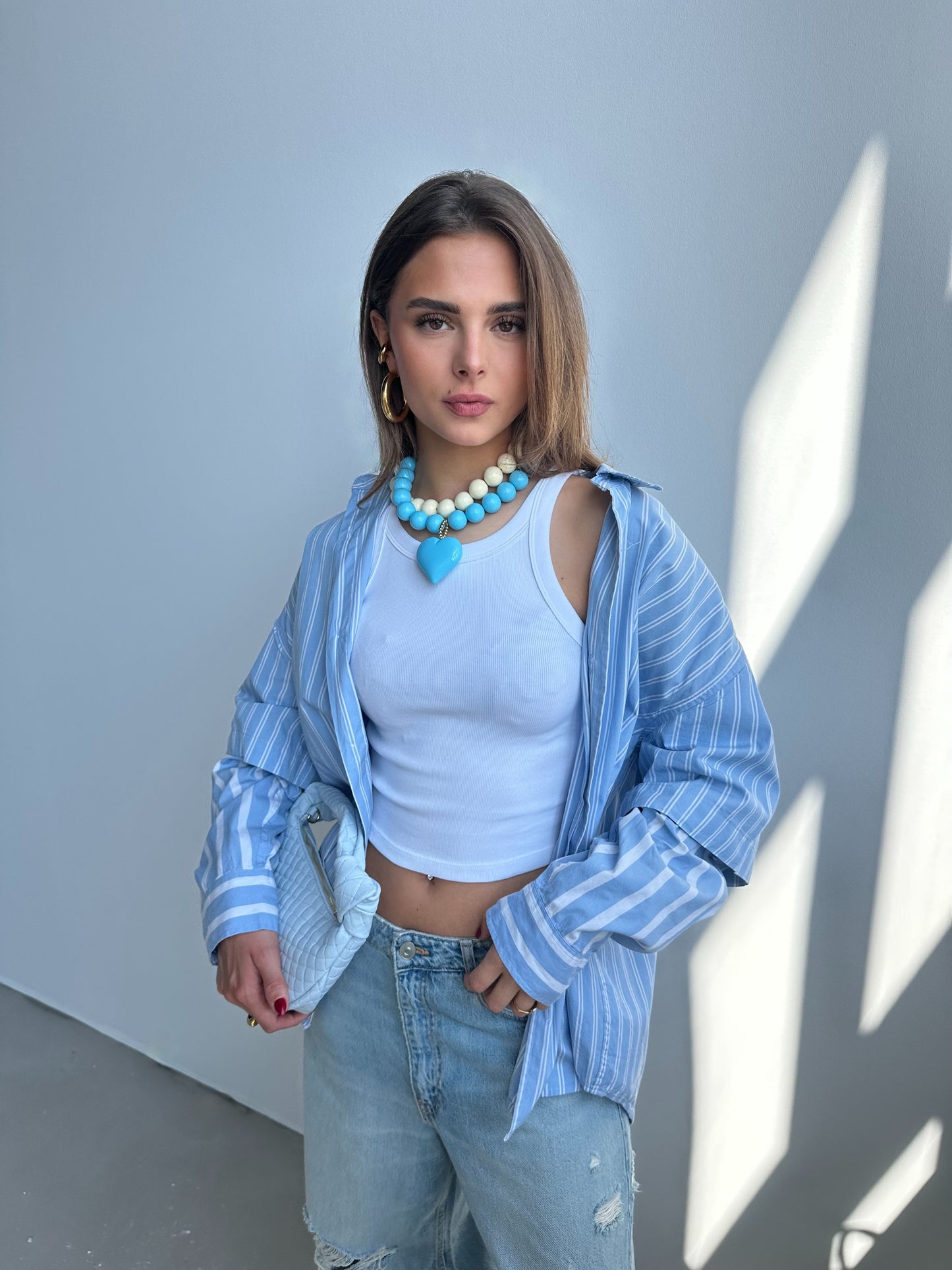 Alexia ketting - blauw / hart
