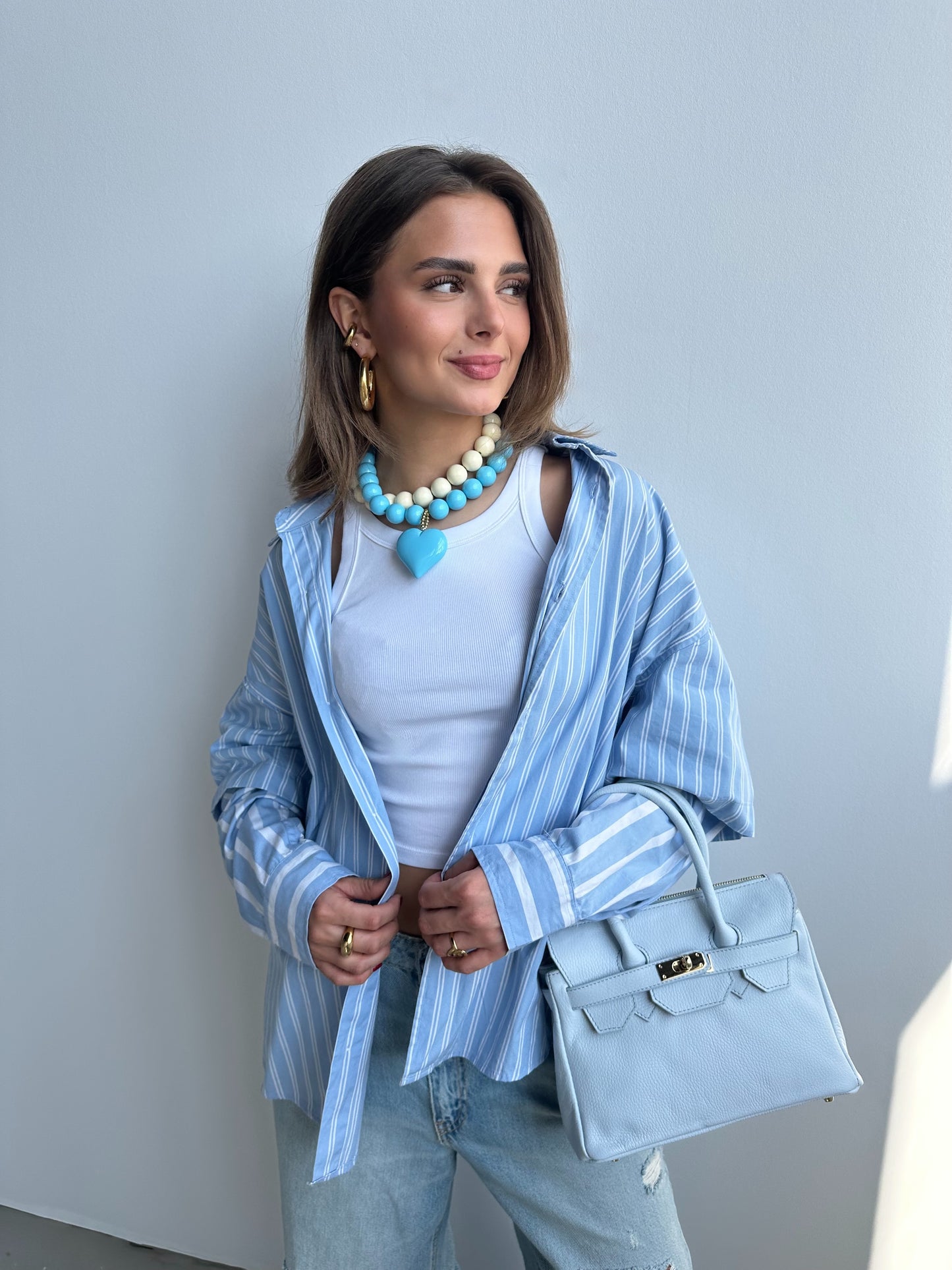 Alexia ketting - blauw / hart