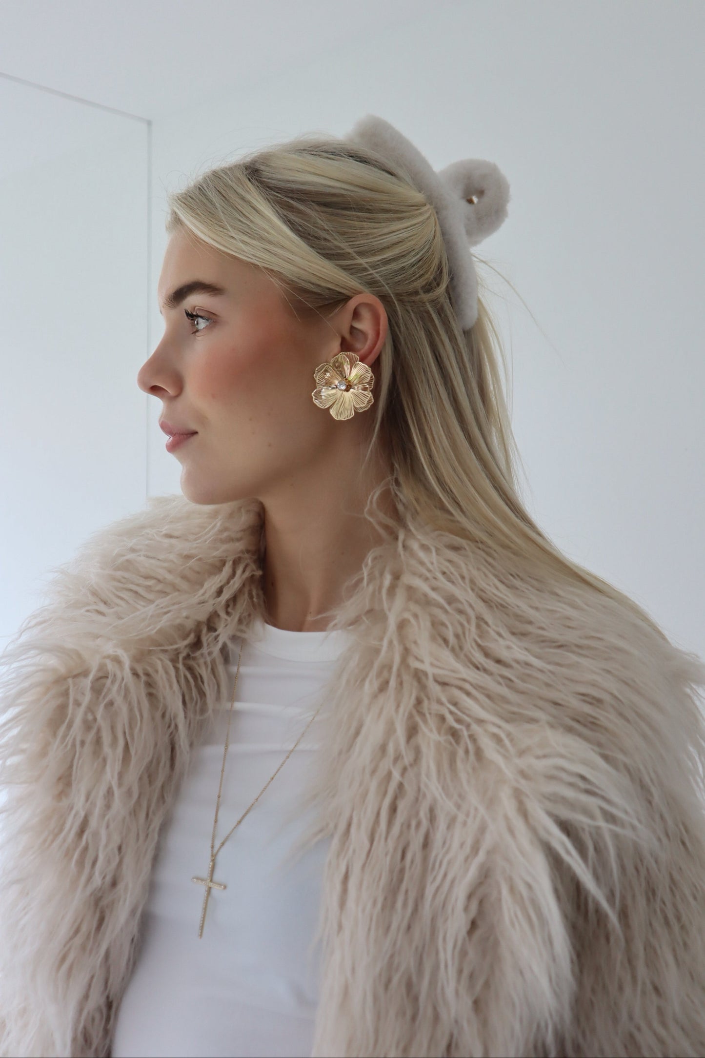 Faux fur haarclips