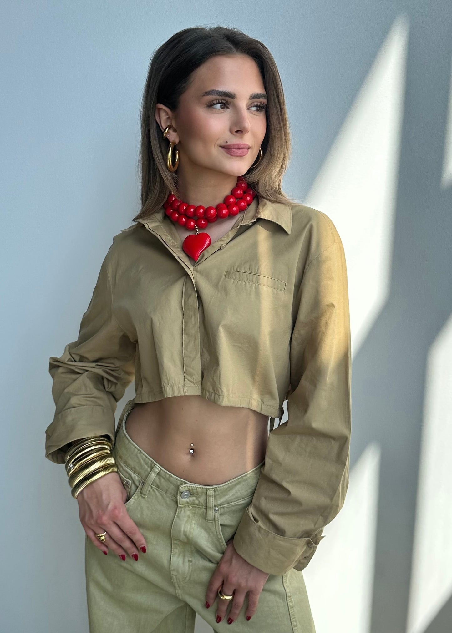 Alexia ketting - rood / hart