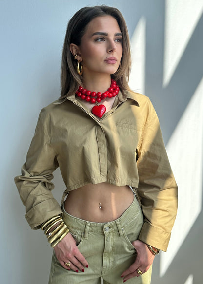 Alexia ketting - rood / hart
