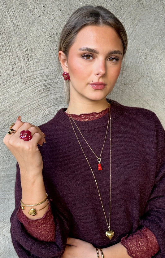Rose earring