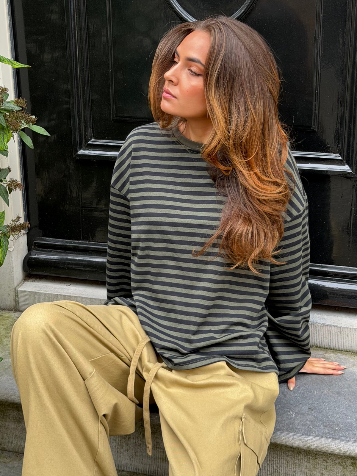 Cici longsleeve - army green