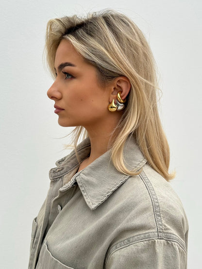 Bowie oorbel - zilver