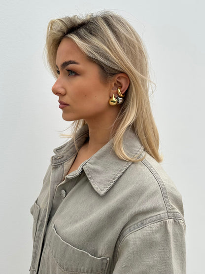 Bowie oorbel - zilver