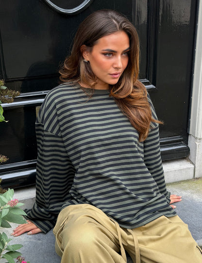 Cici longsleeve - army green