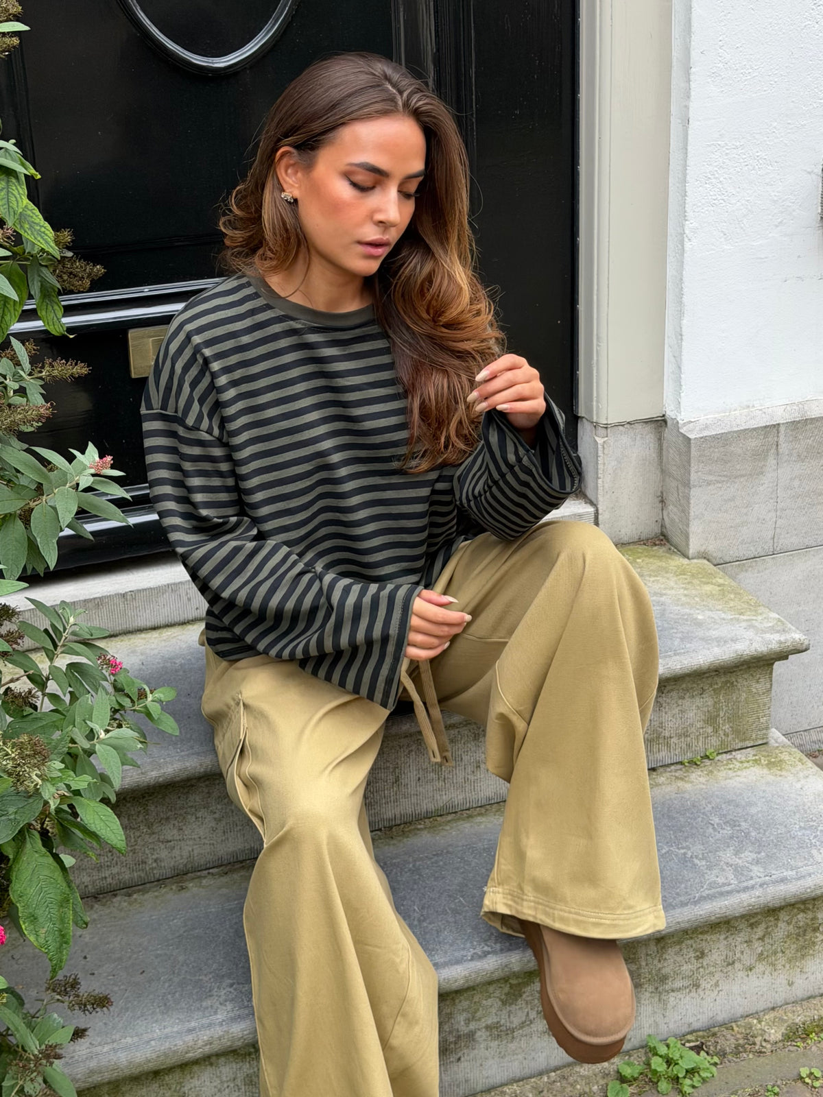 Cici longsleeve - army green