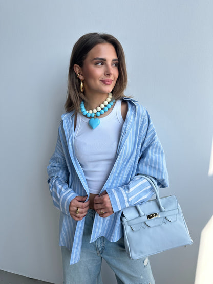Alexia ketting - blauw / hart