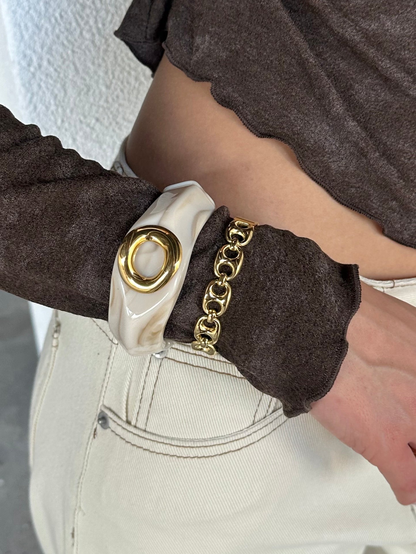 Lucky bangle - beige