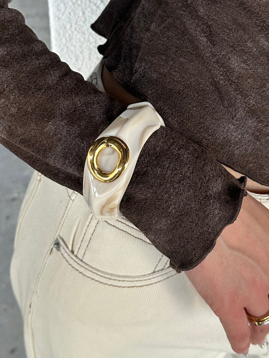 Lucky bangle - beige